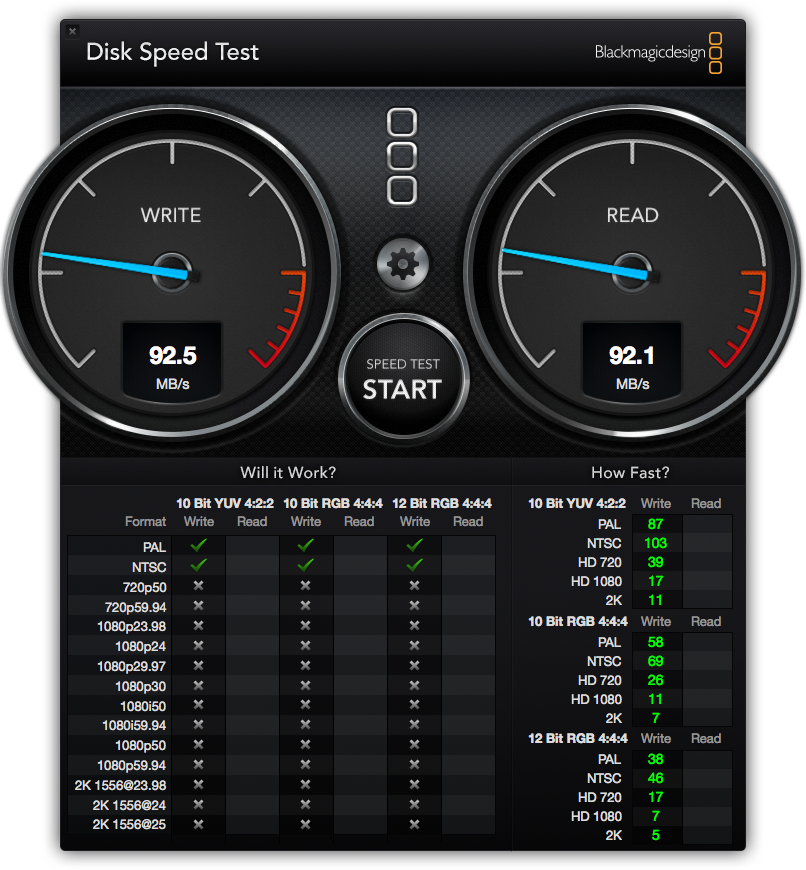 DiskSpeedTest　HDD