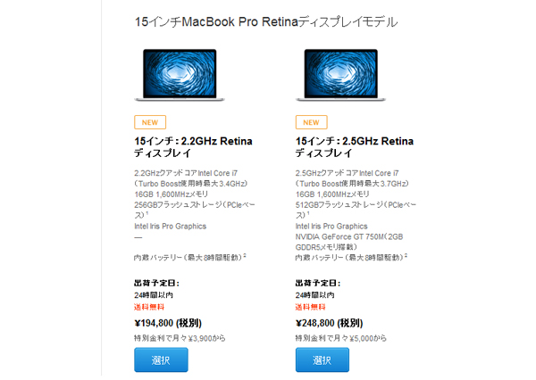 15inch MacBook Pro Retina
